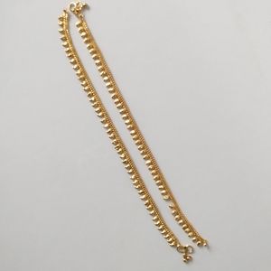 Golf Tone Leaf Ankle Bracelets